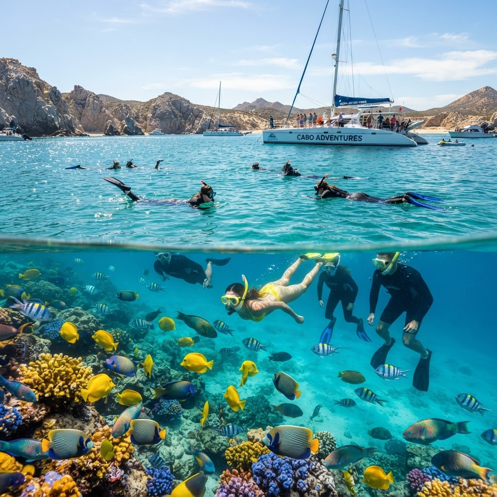 Kayak and snorkel tour to Santa Maria Bay